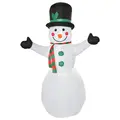 HOMCOM 6.5ft Inflatable Snowman LED Christmas Xmas Air Blown Holiday Decoration Outdoor Garden Decor - 1