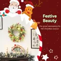 HOMCOM 60 cm Prelit Christmas Wreath, Door Wreath with Realistic Branches, 30 Warm White LEDs, Timer, Battery Operated - 4