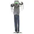 HOMCOM 6'8" Skeleton Werewolf Halloween Animatronic, with Glowing Eyes - 1