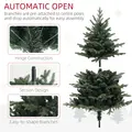 HOMCOM 5ft Artificial Spruce Christmas Tree - Green - 7
