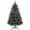HOMCOM 5ft Snow-Dipped Artificial Pine Christmas Tree - 1