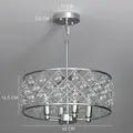 HOMCOM 51 Crystallite Four-Bulb Chandelier - Silver-Tone - 3