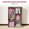 HOMCOM 6-Cube Bookshelf - Grey - 4