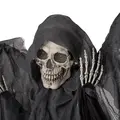 HOMCOM 6.3" Grim Reaper Halloween Animatronic, with Glowing Eyes - 8