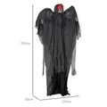 HOMCOM 6.3" Grim Reaper Halloween Animatronic, with Glowing Eyes - 3