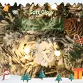 HOMCOM 60cm/ 24inch Flocked Prelit Christmas Wreath - 5