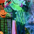 HOMCOM 5'6" Scary Laughing Clown Halloween Animatronic, with Glowing Eyes - 9