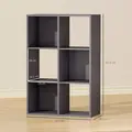 HOMCOM 6-Cube Bookshelf - Grey - 3