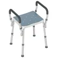 HOMCOM 57-69cm Aluminium Frame Bath Seat - Light Blue - 1