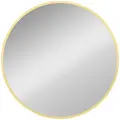HOMCOM 61cm Decorative Wall Mirror for Bedroom Living Room, Modern Round Bathroom Mirror for Home Decor, Gold Tone - 1