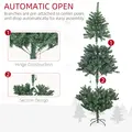 HOMCOM 6' Artificial Prelit Christmas Trees Holiday Décor with Warm White LED Lights, Decoration, Banner, Tag, Ball - 7