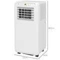 HOMCOM 7,000 BTU Mobile Air Conditioner for Room up to 26m², with Dehumidifier, 24H Timer, Wheels, Window Mount Kit - 3