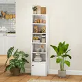 HOMCOM 6-Tier 156 cm Tall Bookcase - White - 8