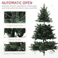 HOMCOM 7ft Artificial Spruce Christmas Tree - Green - 7