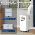HOMCOM 7000 BTU Air Conditioning Unit, 3-in-1 Portable Air Conditioner, Dehumidifier, Cooling Fan with 2 Speeds, 24H Timer, Remote Control, LED Display, Window Venting Kit, 15m² - 8