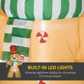 HOMCOM 7.5ft Christmas Inflatable Gingerbread Man with Candy Cane, Blow-Up Outdoor Garden Display for Lawn, Party - 4