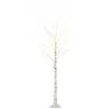HOMCOM 6ft Artificial White Birch Tree Light with Warm White Pre-Lit LED Light for Indoor and Covered Outdoor Use - 1