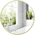 HOMCOM 70cm Aluminium Frame Round Bathroom Mirror - Gold Tone - 1