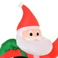 HOMCOM 8ft Christmas Inflatable Santa Holiday Garden Decoration, Indoor Outdoor Lawn Blow Up Decor - 9