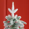 HOMCOM 6ft Snow-Covered Unlit Artificial Christmas Tree - 9