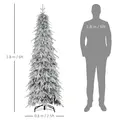 HOMCOM 6ft Snow-Covered Unlit Artificial Christmas Tree - 3