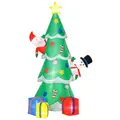 HOMCOM 7FT Christmas Inflatable Tree LED Lighted for Indoor Outdoor Decoration - 1