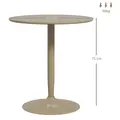 HOMCOM 75H x Φ70cm Two-Person Minimalistic Dining Table - Light Brown - 3