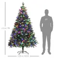 HOMCOM 7ft LED Pre-Lit Artificial Christmas Tree, with Base - 3