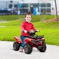 HOMCOM 6V Kids Electric Ride on Car Toddlers Quad Bike All Terrain Vehicle Toy With Music for 18-36 months Red - 2