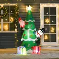 HOMCOM 7FT Christmas Inflatable Tree LED Lighted for Indoor Outdoor Decoration - 2