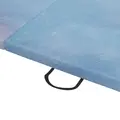 HOMCOM 6FT Foldable Gymnastics Mat, Tri-Fold 2" Thick Crash Mat with Carry Strap Handles for Home Training, Sky Blue - 9