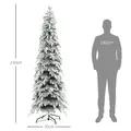 HOMCOM 7ft Snow-Covered Unlit Artificial Christmas Tree - 3