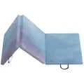 HOMCOM 6FT Foldable Gymnastics Mat, Tri-Fold 2" Thick Crash Mat with Carry Strap Handles for Home Training, Sky Blue - 8