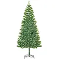 HOMCOM 7FT Indoor Christmas Tree Artificial Decoration Xmas Gift with Metal Stand Branch Tips - 1