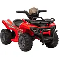 HOMCOM 6V Kids Electric Ride on Car Toddlers Quad Bike All Terrain Vehicle Toy With Music for 18-36 months Red - 1