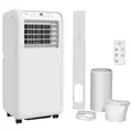 HOMCOM 9,000 BTU Mobile Air Conditioner for Room up to 28m², with Dehumidifier, 24H Timer, Wheels, Window Mount Kit - 1