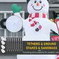 HOMCOM 8ft Tall Christmas Inflatable Snowman with Street Lamp, Lighted for Home Indoor Outdoor Garden Lawn Decoration Party Prop - 7