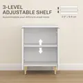 HOMCOM Adjustable Shelf Sideboard - White - 5