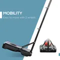 HOMCOM Basketball Hoop Stand Portable Adjustable Height 2.1-2.6m w/ Wheels, Sturdy Rim Stable Base, Black - 6