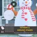 HOMCOM 8ft Christmas Inflatable Snowman with Candy, Rotating Lighted for Home Indoor Outdoor Garden Lawn Decoration Party Prop - 7