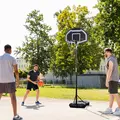 HOMCOM Adjustable Basketball Hoop and Stand, with Wheels and Weight Base Black - 2