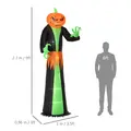 HOMCOM 9FT Inflatable Halloween Pumpkin Ghost with Build in LED,  Outdoor Lighted Blow Up Inflatables for Party Indoor, Garden, Lawn - 3