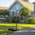 HOMCOM Adjustable Basketball Hoop and Stand, with Wheels and Weight Base, Blue - 2