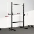 HOMCOM Adjustable Squat Rack, with Pull Up Bar, Barbell Bar for Home Gym - 3