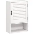 HOMCOM Bathroom Cabinet, Wall Mounted Storage Cabinet with Adjustable Shelves, 40 x 20 x 60 cm, White - 1