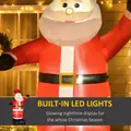 HOMCOM 8ft Inflatable Christmas Santa Claus Xmas Decoration with LED Holiday Air Blown Yard Outdoor Décor - 4