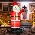 HOMCOM 8ft Inflatable Christmas Santa Claus Xmas Decoration with LED Holiday Air Blown Yard Outdoor Décor - 2