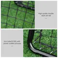 HOMCOM Angle Adjustable Double Sided Rebounder Net Training Aid Target Soccer Goal Kickback For Football, Baseball, Basketball - 75L x 75W cm - 7