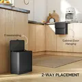 HOMCOM 8L Hanging Kitchen Bin, Rubbish bin with Lid and Removable Inner Bucket for Kitchen Cabinet Door, Under Sink, Office - 4