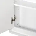 HOMCOM Bathroom Mirror Cabinet Wall Mounted Storage Shelf Bathroom Cupboard Double Door, White - 8